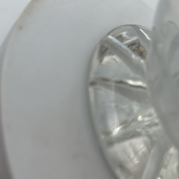 Vintage Wara Lead Crystal Hand Cut Clear Vase West Germany Star of David - Picture 8 of 16